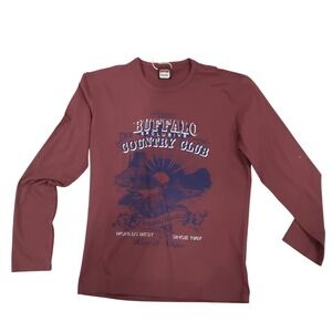 NWT Fiorucci Buffalo Country‎ Club Long Sleeve T Shirt Graphic Tee Mens XL
